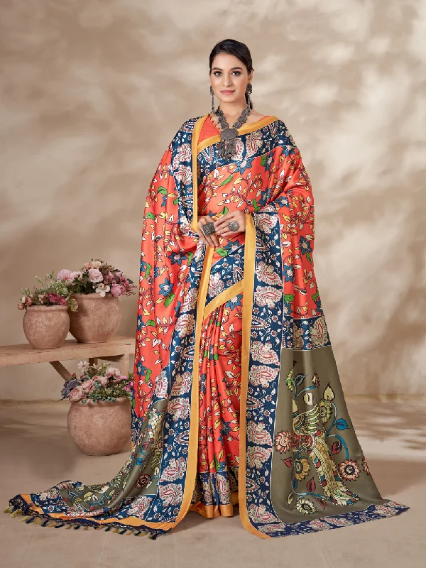Sonakshi Women's Multicolor Digital Printed Pashmina Saree with Shawl Stylish Cashmere Shawl Cape Sonakshi Women's Multicolor Digital Printed Pashmina Saree with Shawl Stylish Cashmere Shawl Cape