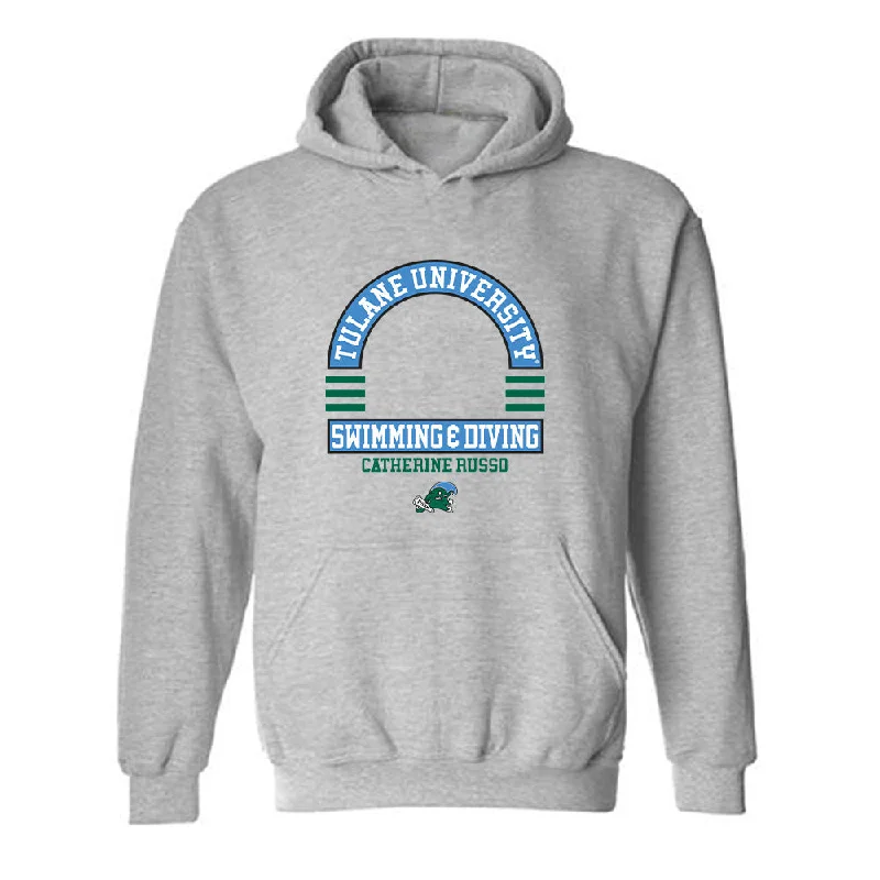 Tulane - NCAA Women's Swimming & Diving : Catherine Russo - Classic Fashion Shersey Hooded Sweatshirt Hoodie with Tie-Dye Psychedelic Retro