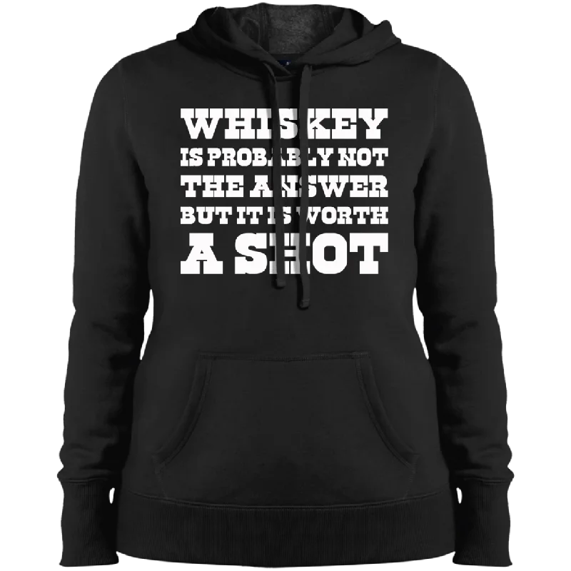 "Worth A Shot" LST254 Sport-Tek Ladies' Pullover Hooded Sweatshirt High Neck Pullover "Worth A Shot" LST254 Sport-Tek Ladies' Pullover Hooded Sweatshirt High Neck Pullover