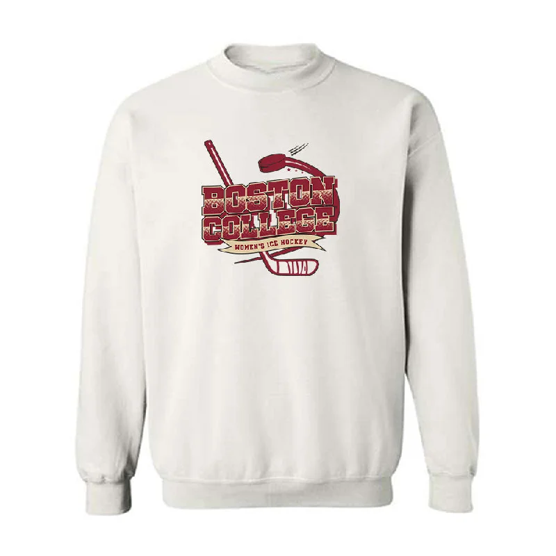 Boston College - NCAA Women's Ice Hockey : Kara Goulding - Crewneck Sweatshirt Sports Shersey Hoodie with Hem Frayed Vintage Worn Boston College - NCAA Women's Ice Hockey : Kara Goulding - Crewneck Sweatshirt Sports Shersey Hoodie with Hem Frayed Vintage Worn