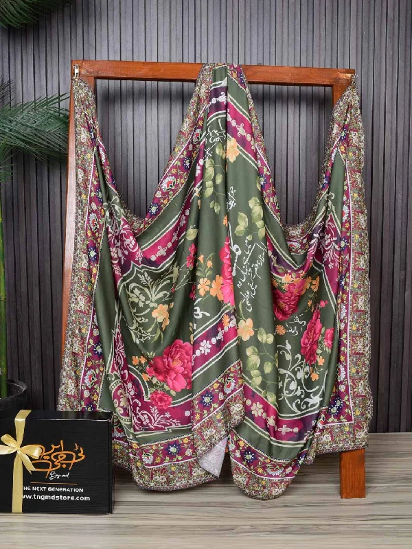 Gulburg Shawl (Olive) Elegant Long Shawl Scarf