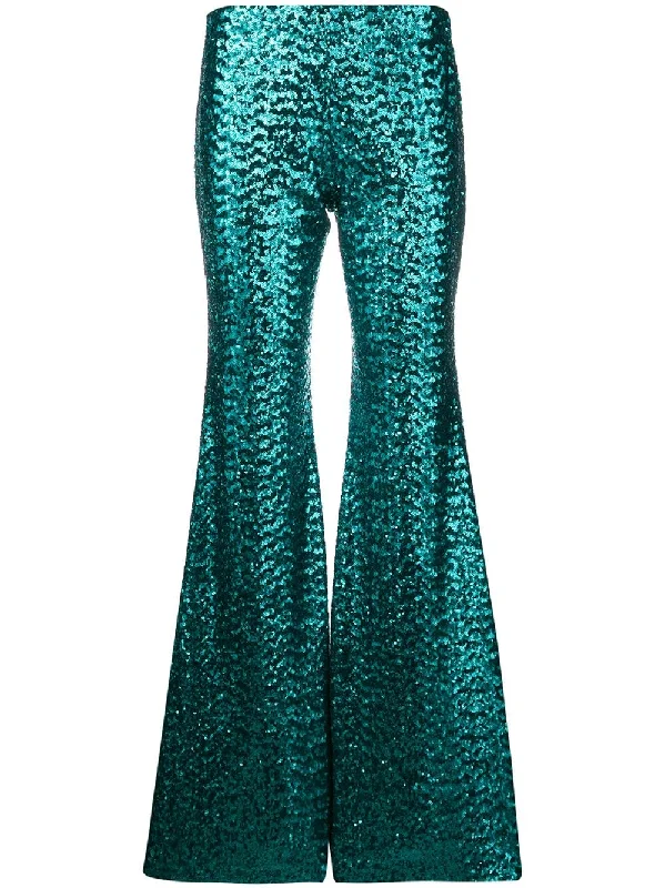 sequin embroidered trousers Skinny Trousers Denim Stretchy