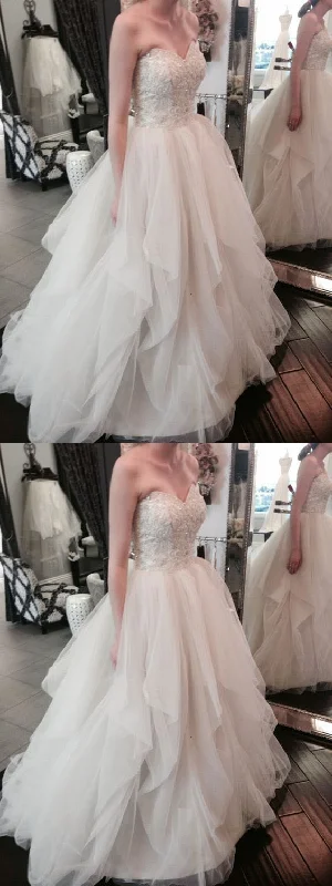Sweetheart Tiered Tulle Long Prom Dress  cg15308