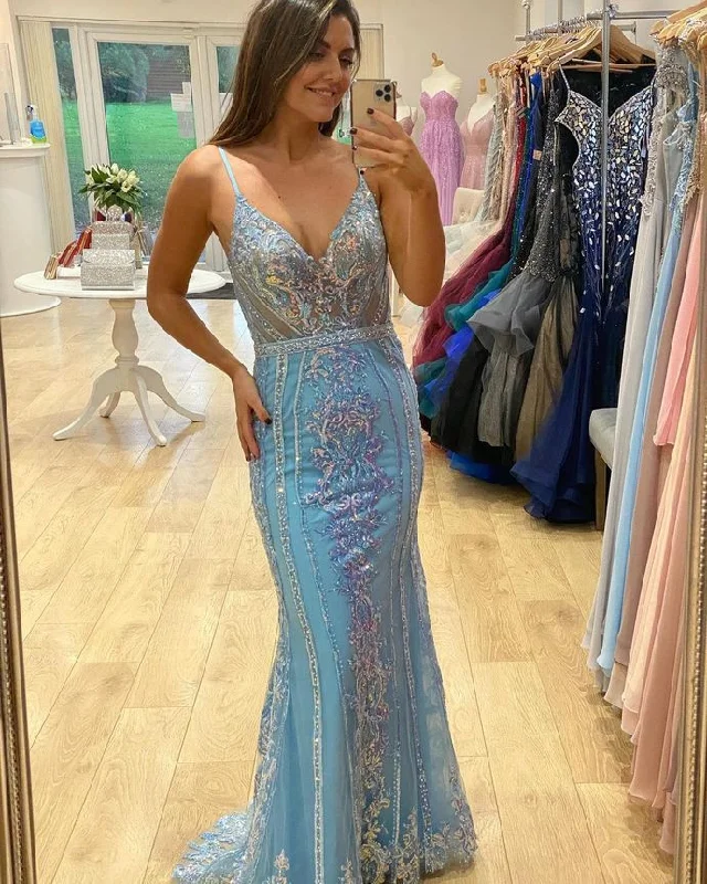 Spaghetti Straps Prom Dress, Long Prom Dresses ,Formal Prom Dress   cg15236