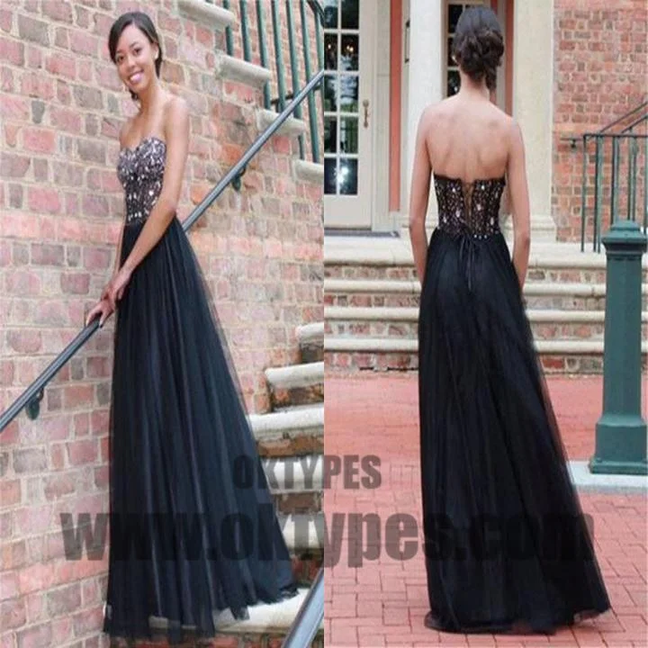 Long Top Beaded Tulle Prom Dresses, Backless Lace Up Prom Dresses, Prom Dresses, TYP0583 Long Top Beaded Tulle Prom Dresses, Backless Lace Up Prom Dresses, Prom Dresses, TYP0583