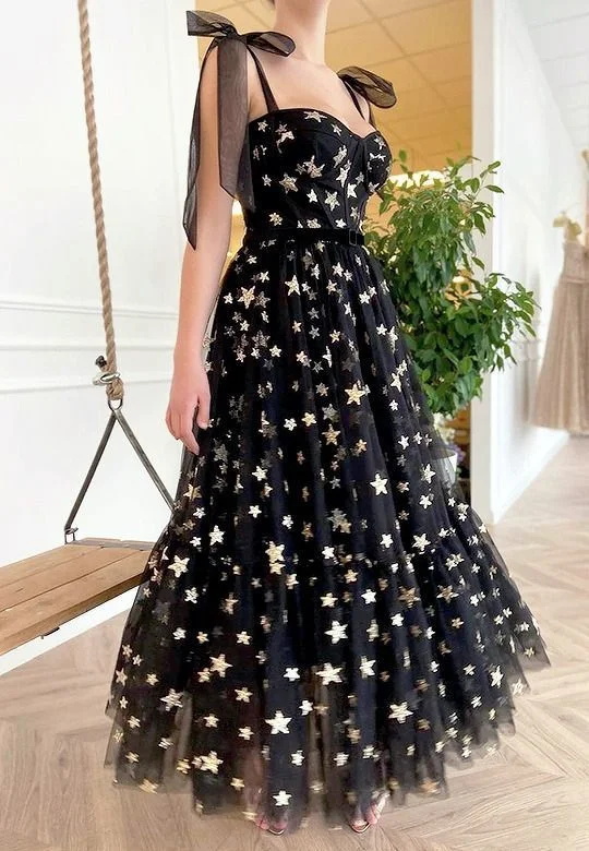 Black Tulle Prom Dress , Sleeveless Prom Dress   cg15313