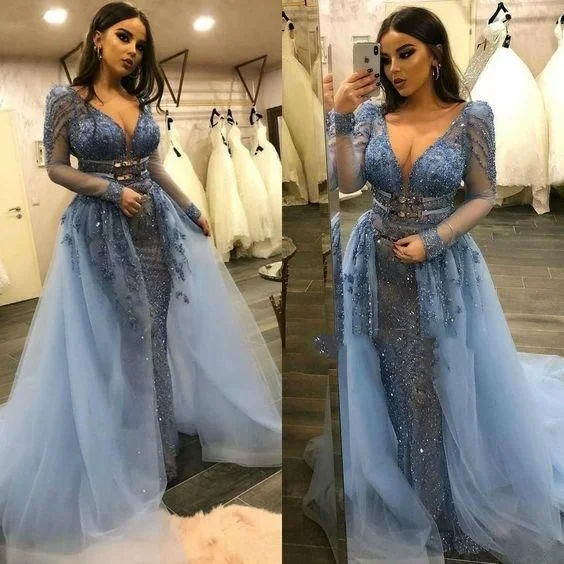 deep v neck luxury prom dresses with detachable skirt blue lace applique beaded elegant prom gown cg15391 deep v neck luxury prom dresses with detachable skirt blue lace applique beaded elegant prom gown cg15391