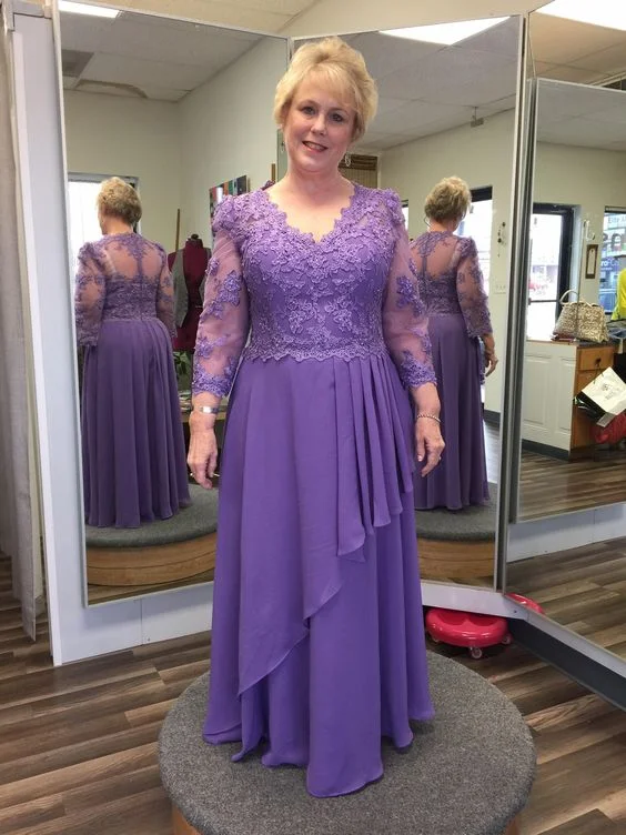 A-Line/Princess V-neck Floor-Length Chiffon Lace Mother of the Bride Dress Prom Dress cg15246 A-Line/Princess V-neck Floor-Length Chiffon Lace Mother of the Bride Dress Prom Dress cg15246
