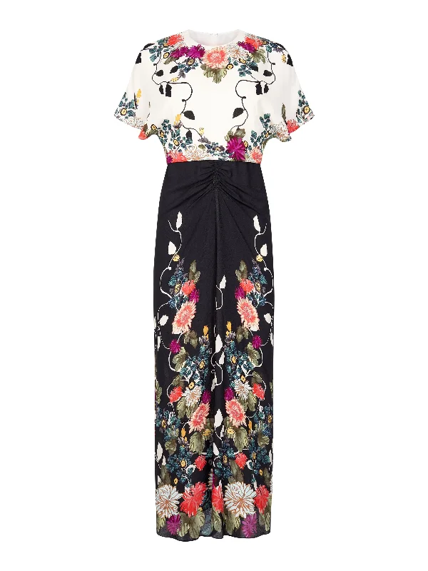 Marta Dress in Jardine Noir
