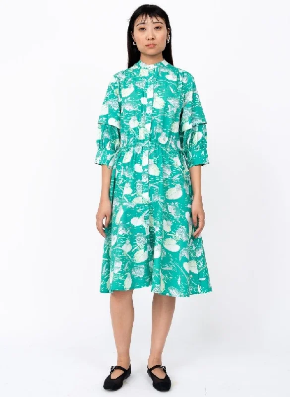 Fisherman Print Drawstring Dress