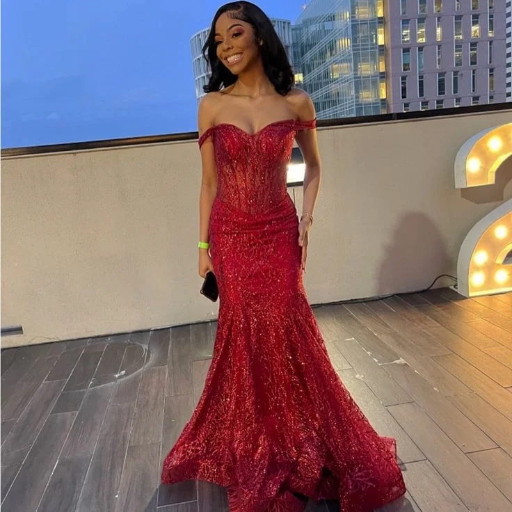 Beautiful red mermaid style PROM Dress