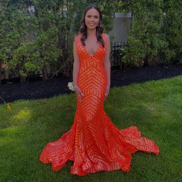 Prom Dress in Orange