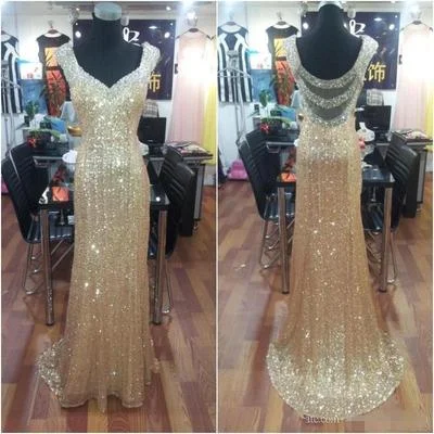 Golden Sequin Prom Dresses, Long Mermaid Prom Dresses, Off-shoulder Prom Dresses, Backless Prom Dresses, TYP0186 Golden Sequin Prom Dresses, Long Mermaid Prom Dresses, Off-shoulder Prom Dresses, Backless Prom Dresses, TYP0186