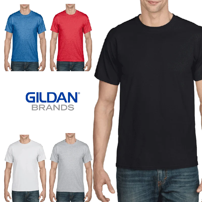 8000 Unisex Dry Blend Short Sleeved T-shirt - Gildan Zippered Buttoned Snapped