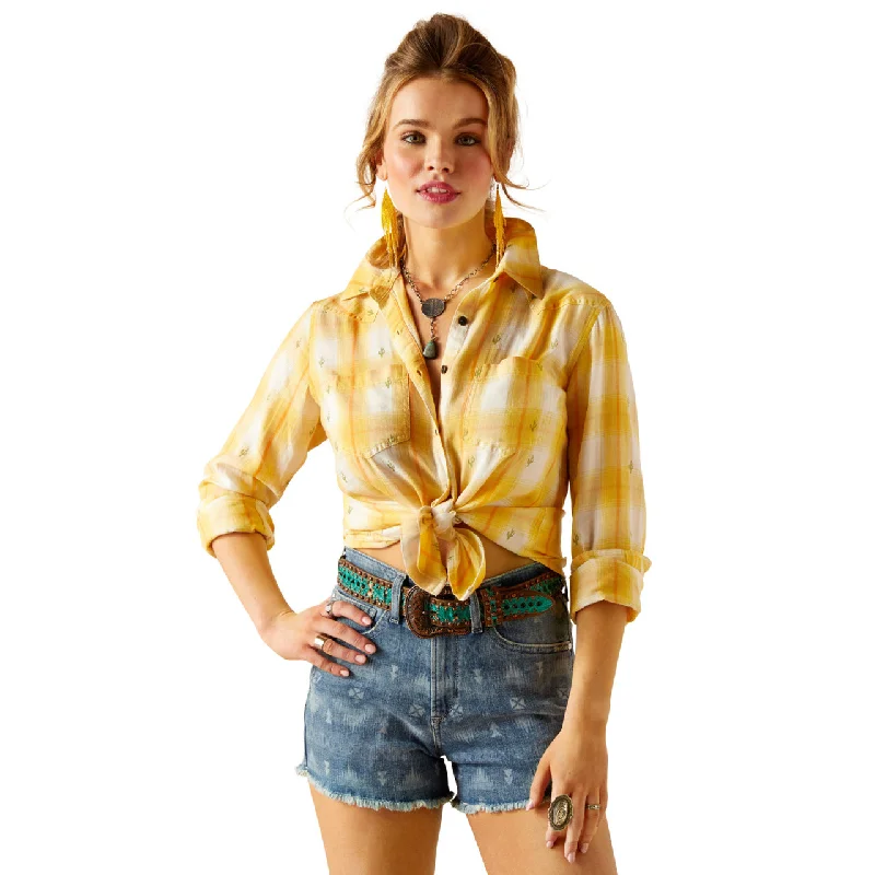 Ariat Ladies REAL Billie Jean Cactus Plaid Button Down Shirt 10048991 Fleece Fabric Down Fabric Feather Fabric Ariat Ladies REAL Billie Jean Cactus Plaid Button Down Shirt 10048991 Fleece Fabric Down Fabric Feather Fabric