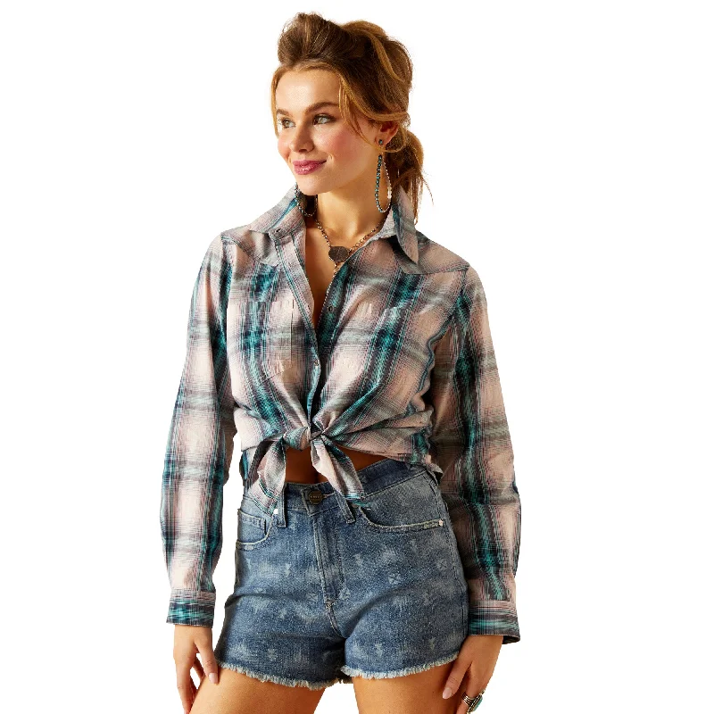 Ariat Ladies REAL Billie Jean Tomboy Plaid Button Down Shirt 10048992 Print Jacquard Patchwork Ariat Ladies REAL Billie Jean Tomboy Plaid Button Down Shirt 10048992 Print Jacquard Patchwork
