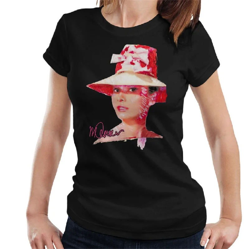 Audrey Hepburn Portrait Women's T-Shirt Fleece Fabric Down Fabric Feather Fabric