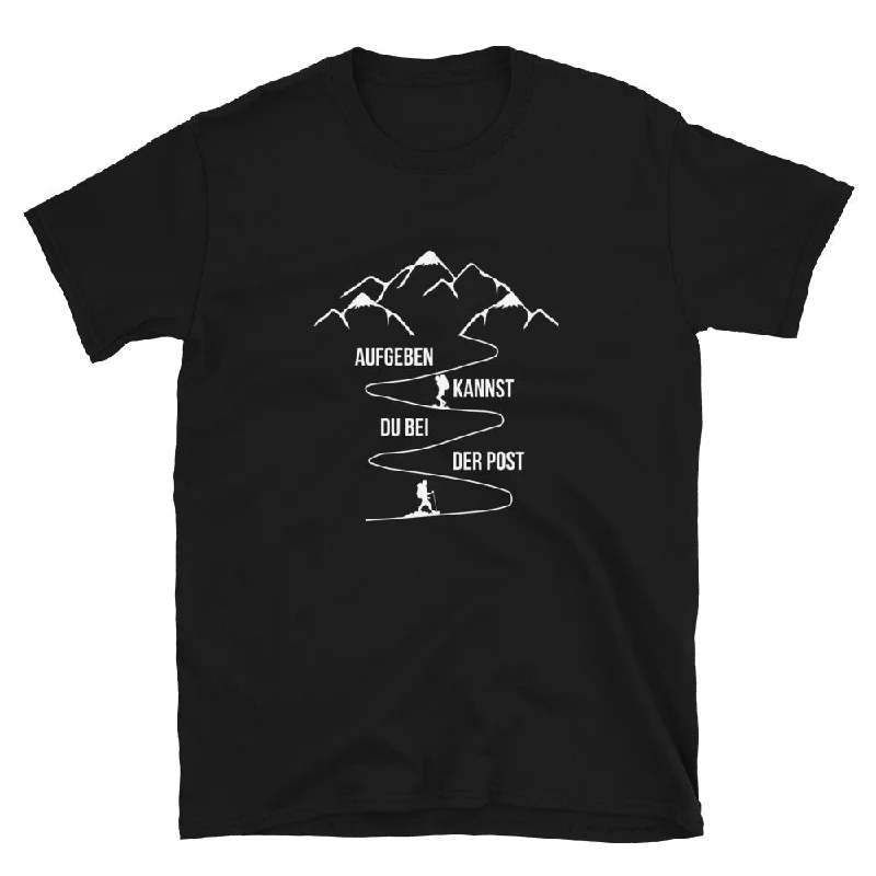 Aufgeben Kannst Du Bei Der Post - Wanderer - T-Shirt (Unisex) V-Neck T-Shirt Long Sleeve Cotton Aufgeben Kannst Du Bei Der Post - Wanderer - T-Shirt (Unisex) V-Neck T-Shirt Long Sleeve Cotton