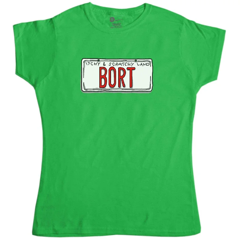 Bort License Plate Womens Fitted T-Shirt Casual Formal Business