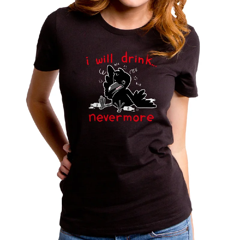 Nevermore Women's T-Shirt Thin T-Shirt Open Front Quick Dry