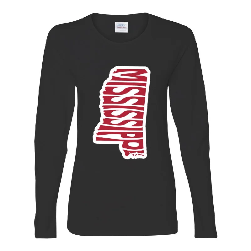 Mississippi Stretch Name Ladies' Heavy Cotton Long-Sleeved Tee Satin Blend Silk Blend Wool Blend Mississippi Stretch Name Ladies' Heavy Cotton Long-Sleeved Tee Satin Blend Silk Blend Wool Blend