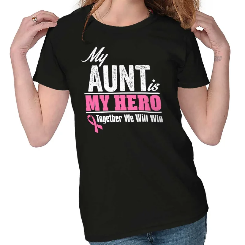 My Aunt My Hero Ladies T Shirt Zippered Buttoned Snapped