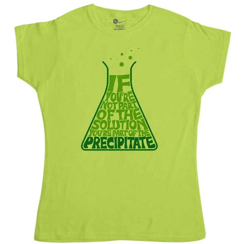 Nerd Geek Precipitate T-Shirt for Women Rayon Fabric Velvet Fabric Corduroy Fabric