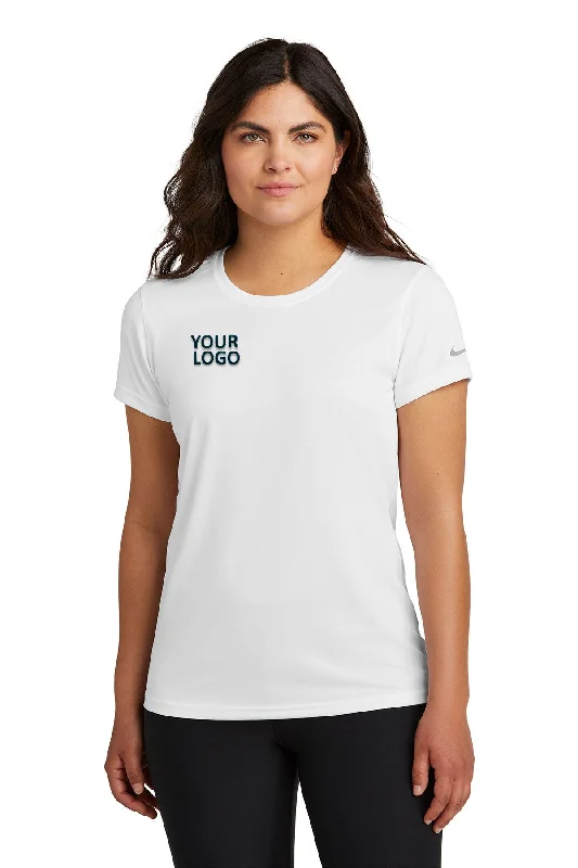 Nike Ladies Swoosh Sleeve rLegend Customized Tee's, White Elasticated Padded Insulated