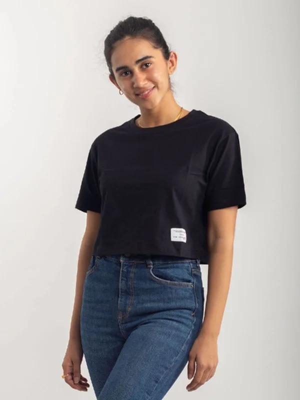OG Cotton T Shirt - Coal Collared Crew Neck Turtle Neck