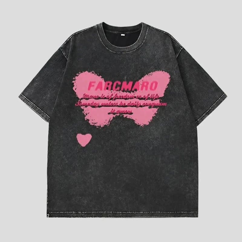 Oversized Washed T Shirt for Women Chenille Fabric Brocade Fabric Lace Fabric