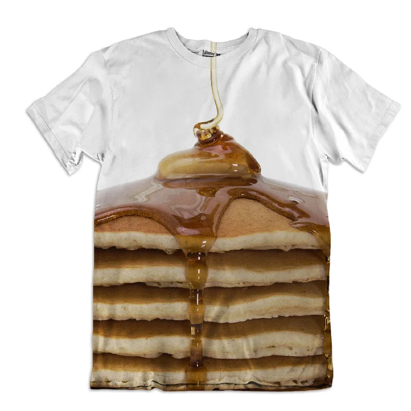 Pancake Stack Unisex Tee Graphic Embroidered Appliqued