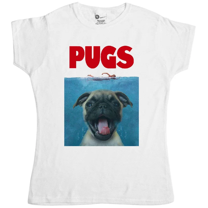 Pugs Spoof Womens T-Shirt Hooded Caped Shawl Collar