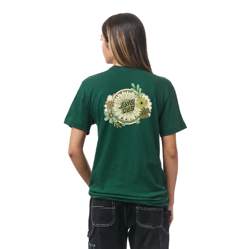 SANTA CRUZ Women's Funky Bundle Relaxed Tee Forest Ribbed Striped Patterned