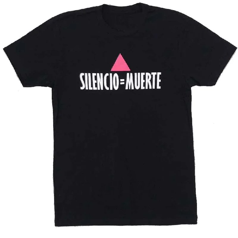 Silencio = Muerte T-Shirt supporting the Ali Forney Center Embroidered Appliqued Beaded