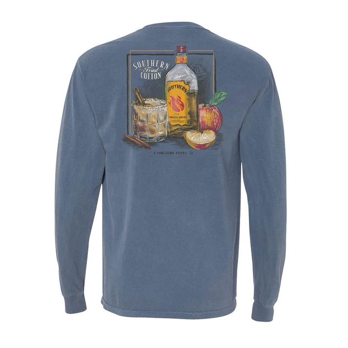 Southern Fried Cotton Spice It Up Long Sleeve Tee Collared Crew Neck Turtle Neck