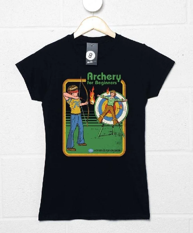 Steven Rhodes Archery for Beginners Womens Fitted T-Shirt Wool Fabric Cashmere Fabric Tweed Fabric