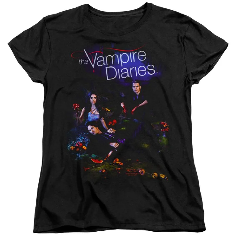 The Vampire Diaries Tempted Women's 18/1 Cotton Short-Sleeve T-Shirt Satin Fabric Silk Fabric Chiffon Fabric