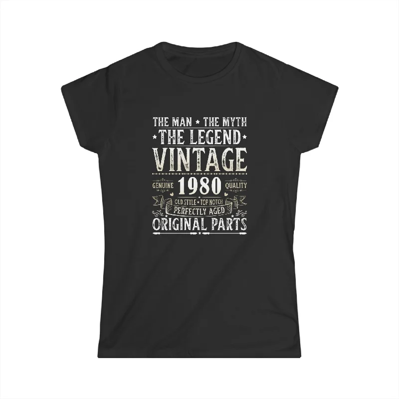 Vintage 1980 TShirt Women Limited Edition BDay 1980 Birthday Womens T Shirt Collared T-Shirt Boat Neck A-Line Vintage 1980 TShirt Women Limited Edition BDay 1980 Birthday Womens T Shirt Collared T-Shirt Boat Neck A-Line