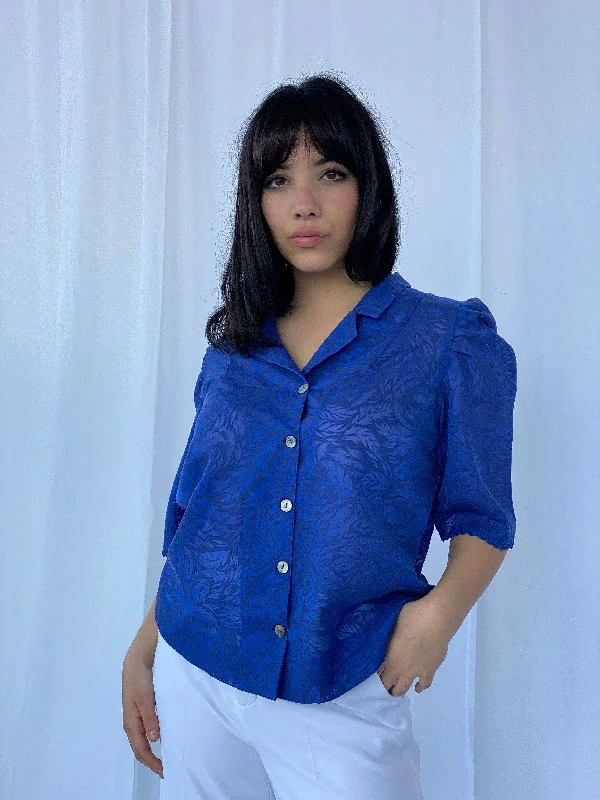 Vintage Sheer Shirt Zippered Buttoned Snapped