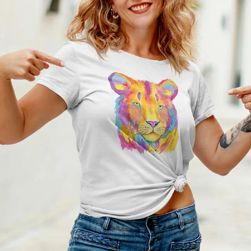 Lion king colorful women and girls tees - Lioness-love.com Sequined Glittery Shiny