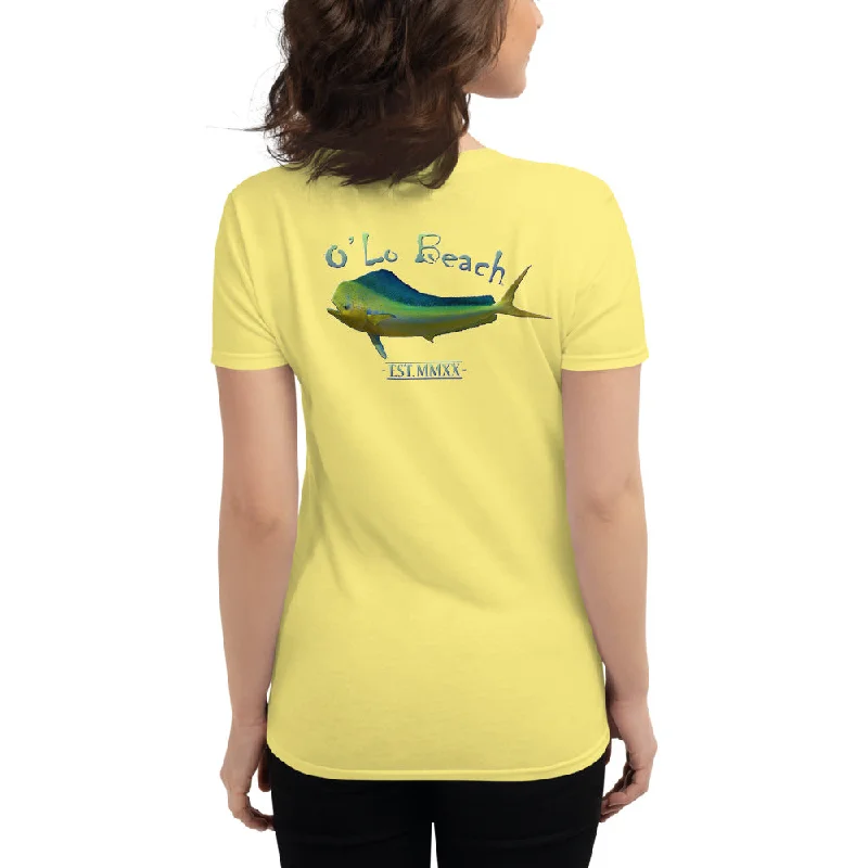 Women's short sleeve t-shirt Mahi Mahi Faux Fur Fabric Real Fur Fabric Shearling Fabric Women's short sleeve t-shirt Mahi Mahi Faux Fur Fabric Real Fur Fabric Shearling Fabric