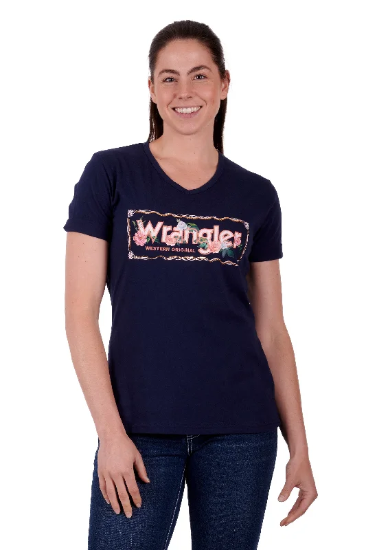 Wrangler Ladies Iris S/S Tee - Navy - X3S2598767 Mesh Fabric Canvas Fabric Denim Fabric Wrangler Ladies Iris S/S Tee - Navy - X3S2598767 Mesh Fabric Canvas Fabric Denim Fabric