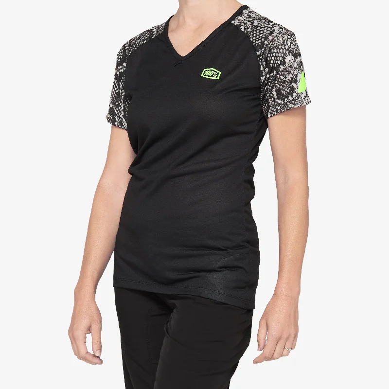 AIRMATIC Women's Jersey Black Python Retro Jersey Tee