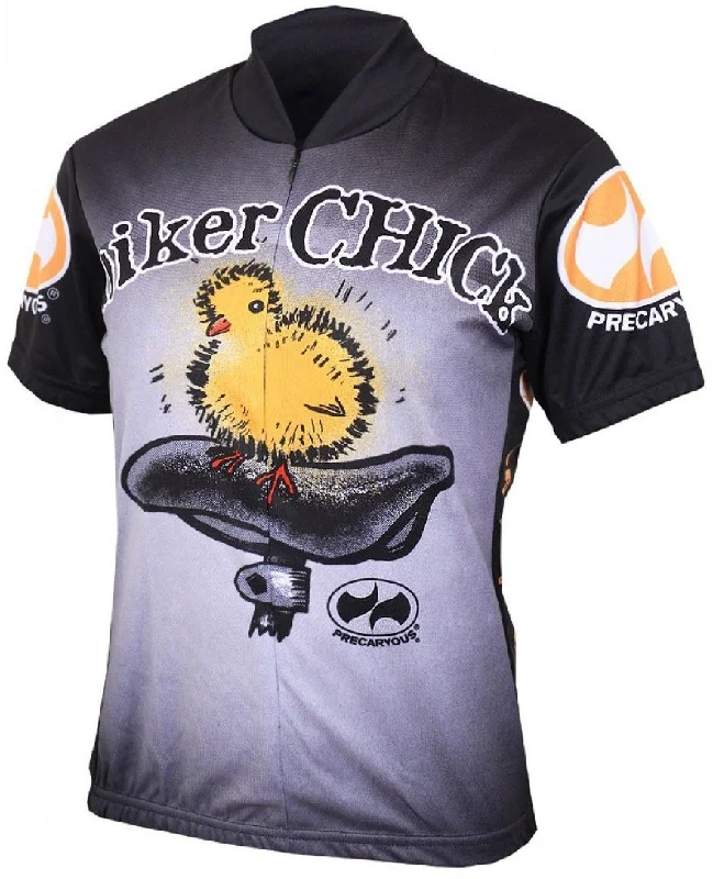 Biker Chick Cycling Jersey, Black, Small Women's Jersey Top