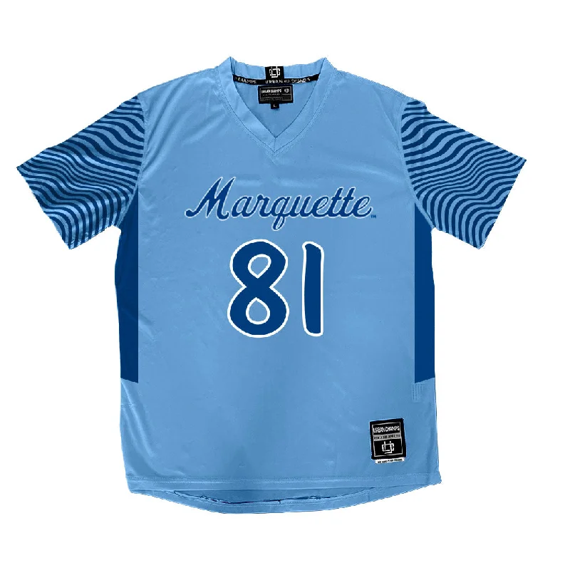 Championship Blue Marquette Women's Soccer Jersey - Abby Ruhland Boutique Jersey Tee