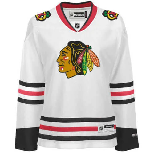 Chicago Blackhawks Women's NHL Reebok Premier Jersey, White Elegant Jersey Shirt