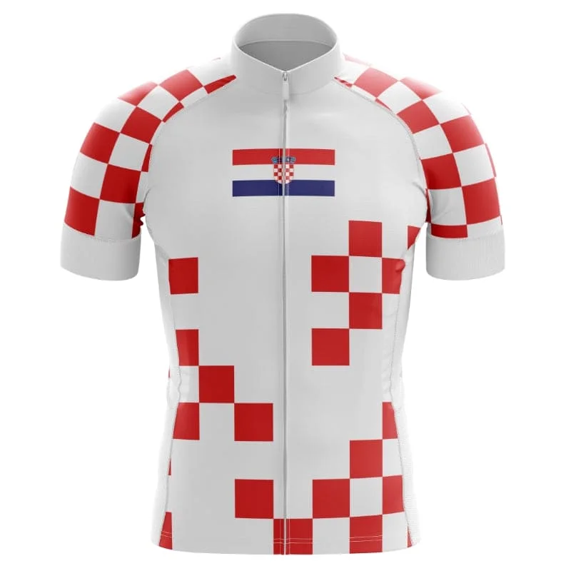 Croatia Cycling Jersey (2024 Football Inspired) Summer Jersey Tee