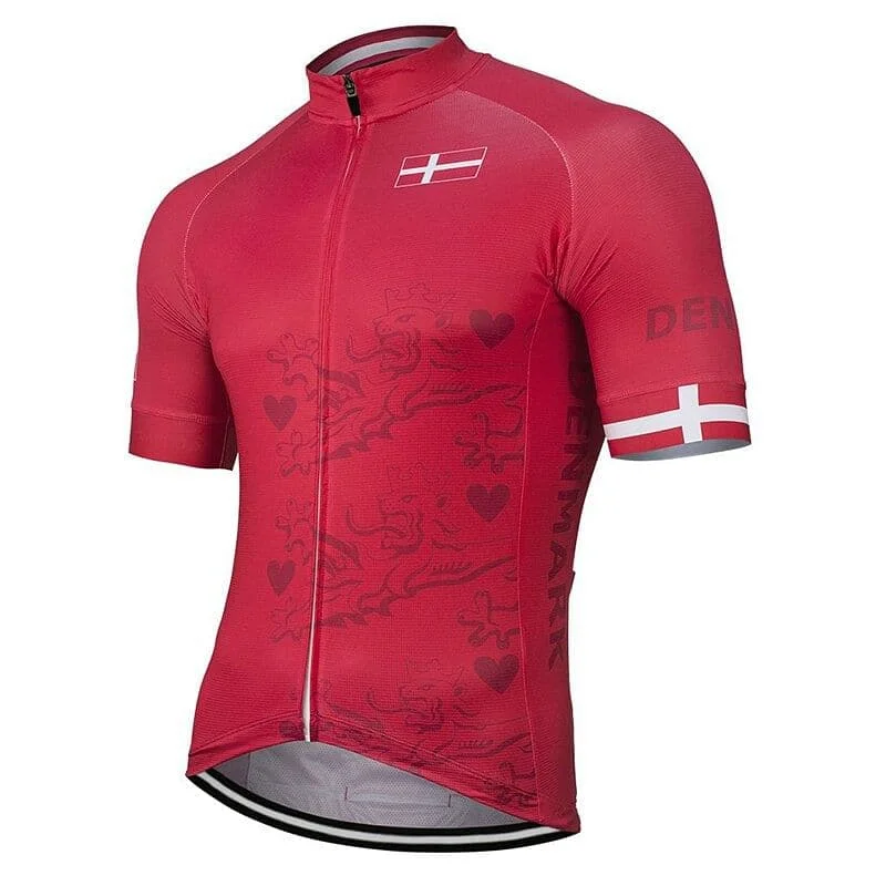 Denmark Cycling Jersey Seasonal Jersey Tee