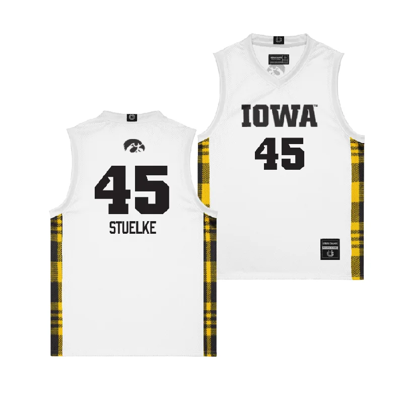 EXCLUSIVE: Iowa Winter Edition Basketball Jersey - Hannah Stuelke Striped Jersey Top