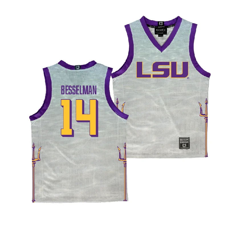 EXCLUSIVE: LSU Bahamas Women's Basketball Purple Jersey - Izzy Besselman Olive Green Jersey Tee